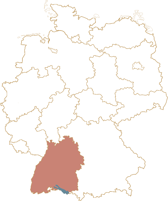 Karte Bundesland Baden-Württemberg