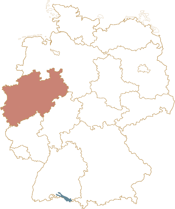 Karte Bundesland Nordrhein-Westfalen